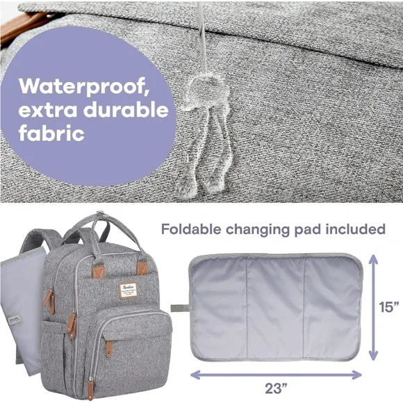 ❌SOLD❌RUVALINO Diaper Bag Backpack, Baby Changing Bags, Large Capacity - Picture 6 of 10